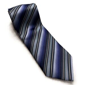 Chereskin Blue Striped Tie 100% Silk EUC